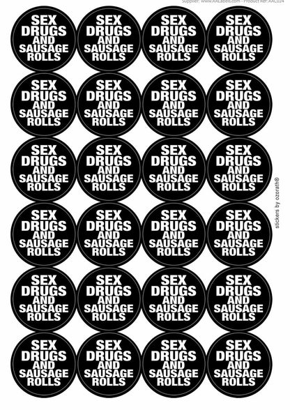 A picture of an A4 sheet of matte paper stickers