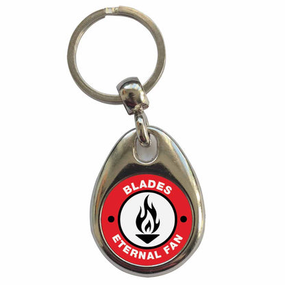 An image of a plain metal keyring