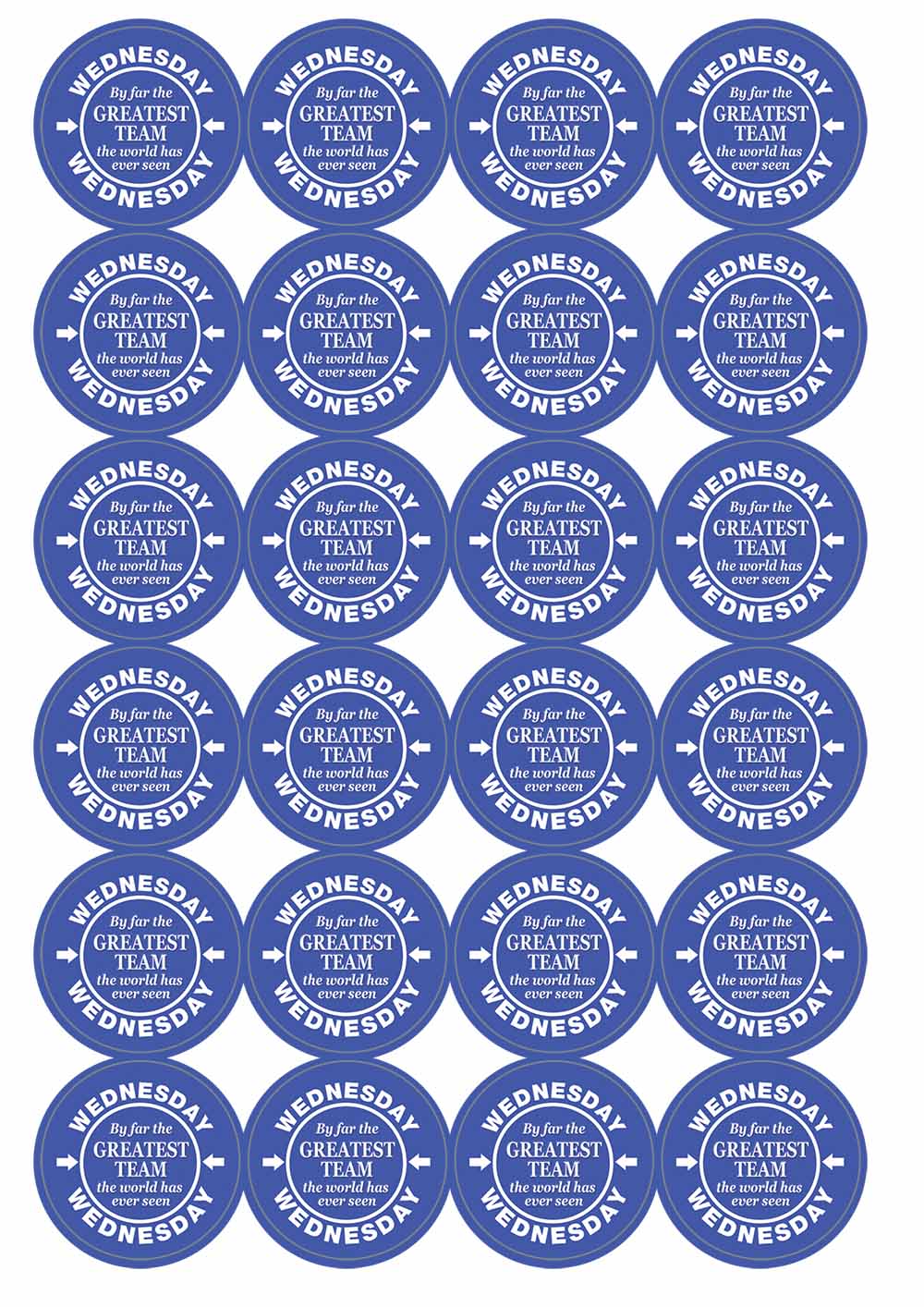 A picture of an A4 sheet of matte paper stickers