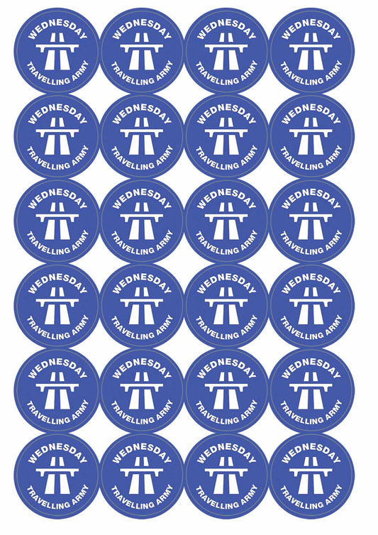A picture of an A4 sheet of matte paper stickers