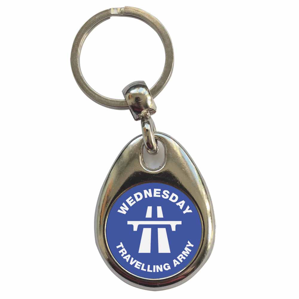 An image of a plain metal keyring