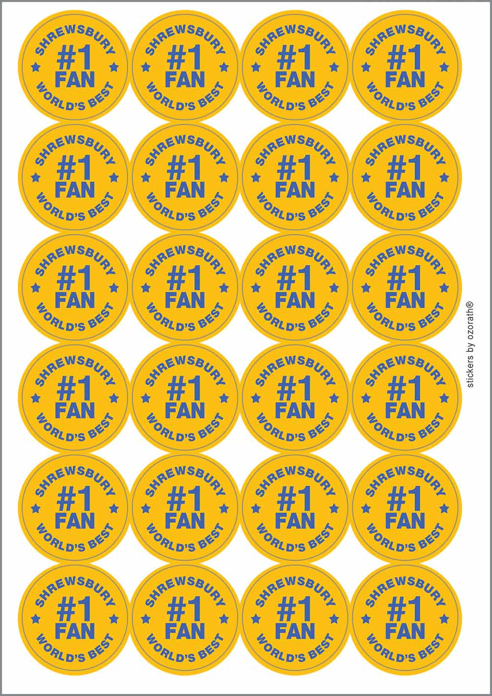 A picture of an A4 sheet of matte paper stickers