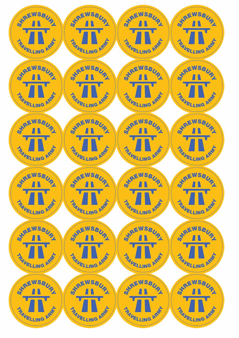 A picture of an A4 sheet of matte paper stickers