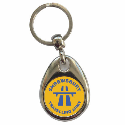 An image of a plain metal keyring