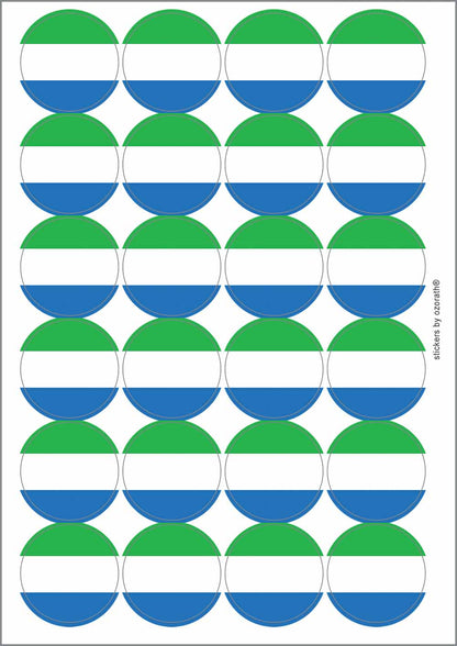 A picture of an A4 sheet of matte paper stickers