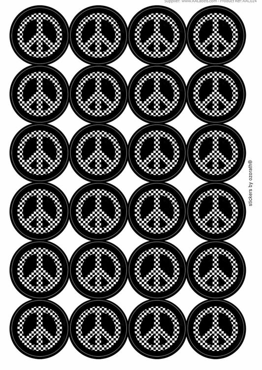 A picture of an A4 sheet of matte paper stickers