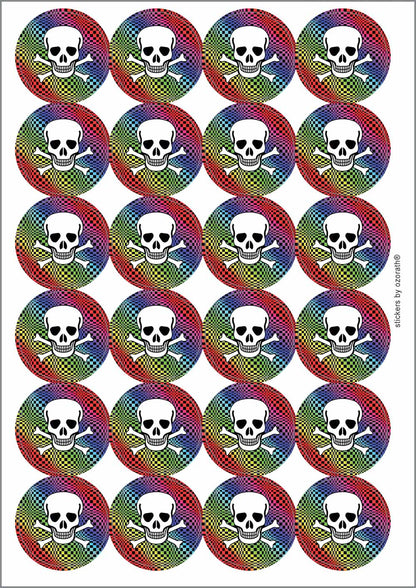 A picture of an A4 sheet of matte paper stickers