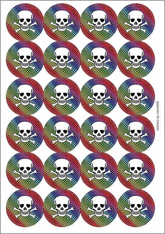 A picture of an A4 sheet of matte paper stickers