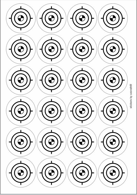 Sniper Crosshairs Shooting Target Matt Paper Stickers