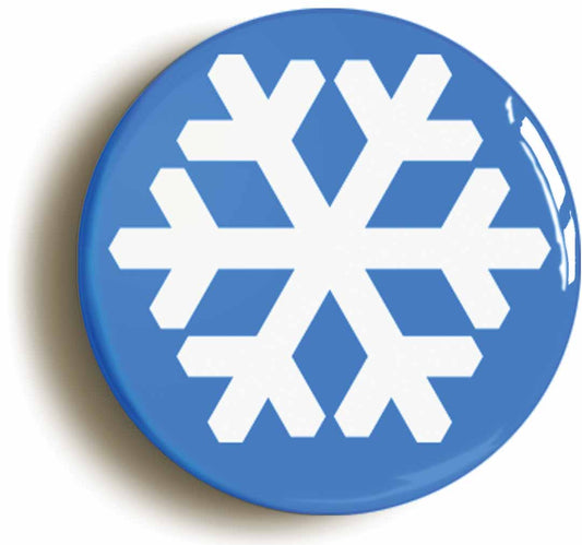 A picture of the front of the product, titled Snowflake Left Wing Socialist Circular 50mm Fridge Magnet