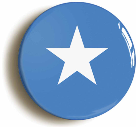 A picture of the front of the product, titled Somalia Somalian National Flag Button Pin Badge