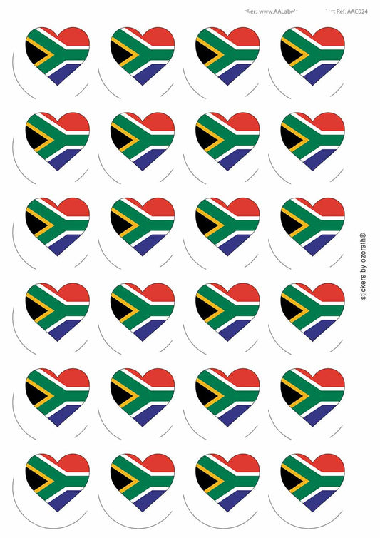 A picture of an A4 sheet of matte paper stickers
