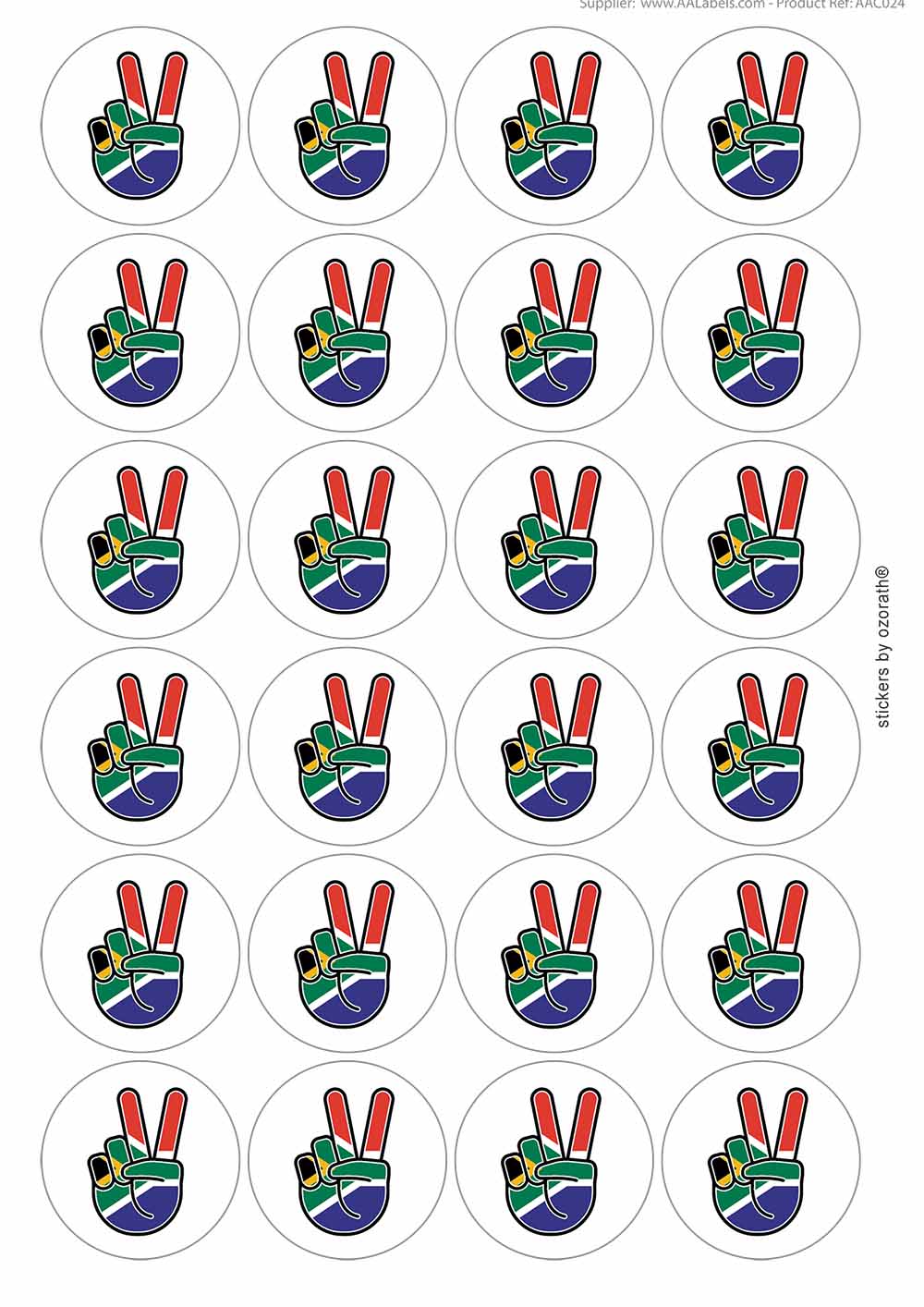 A picture of an A4 sheet of matte paper stickers