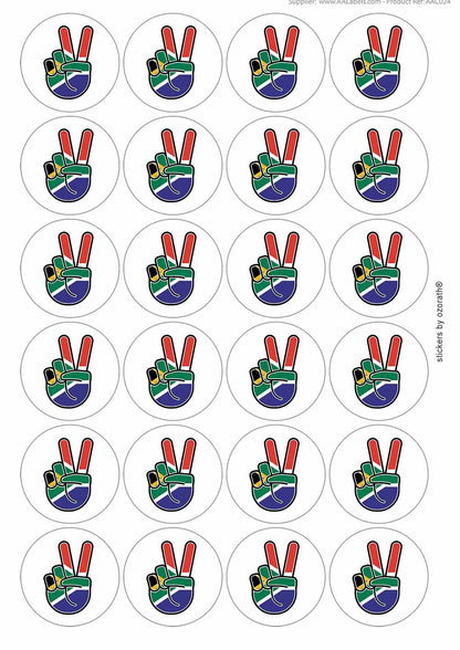 A picture of an A4 sheet of matte paper stickers