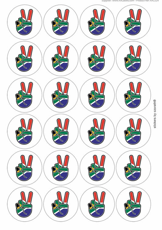A picture of an A4 sheet of matte paper stickers