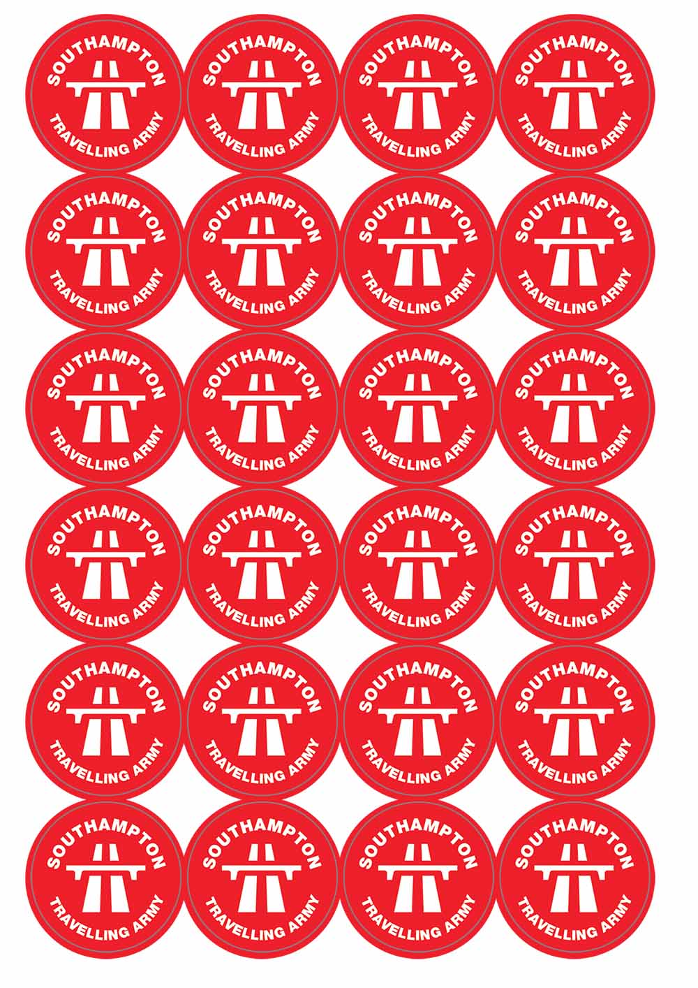 A picture of an A4 sheet of matte paper stickers