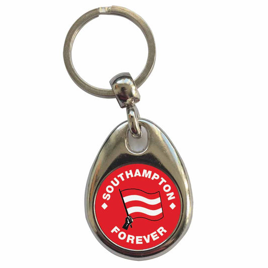 An image of a plain metal keyring