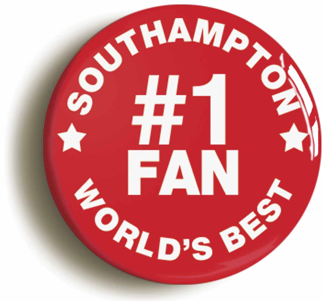 A picture of the front of the product, titled Southampton #1 Fan Button Pin Badge