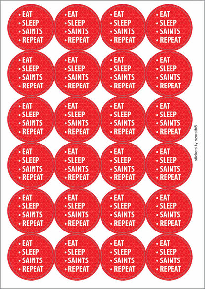 A picture of an A4 sheet of matte paper stickers