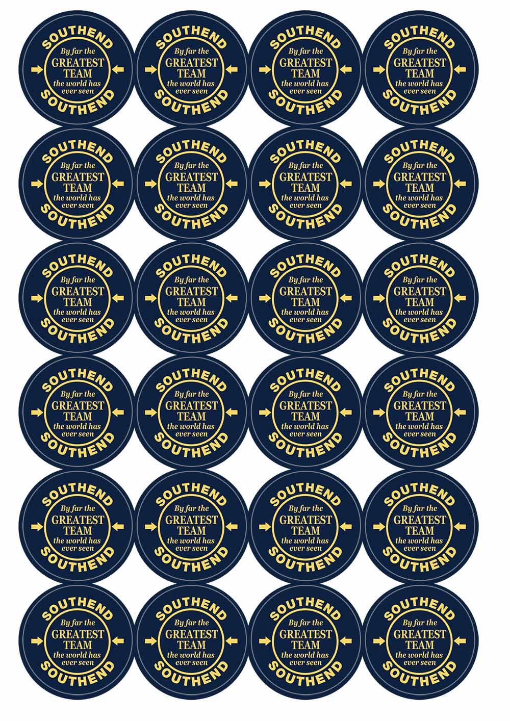A picture of an A4 sheet of matte paper stickers