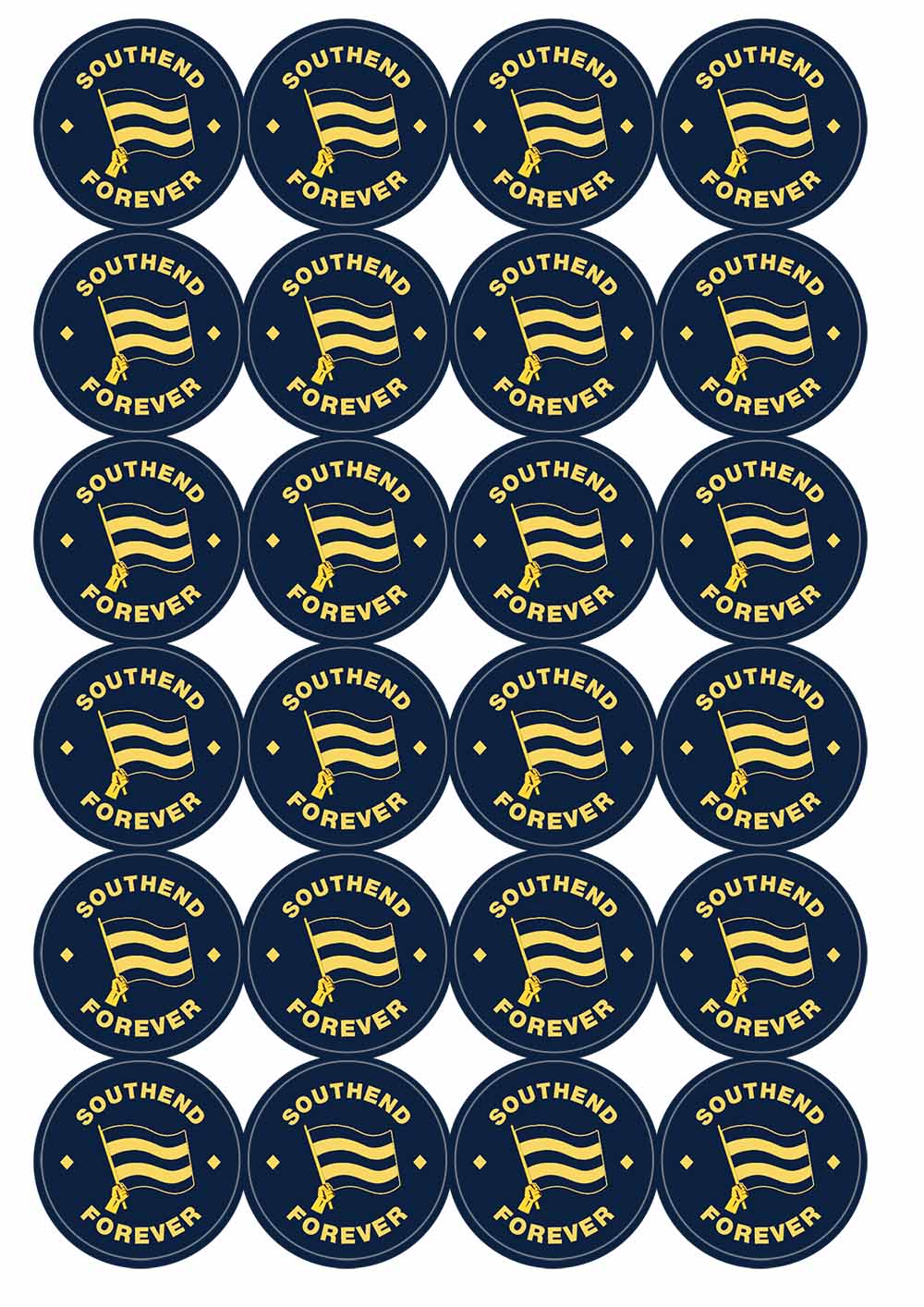 A picture of an A4 sheet of matte paper stickers
