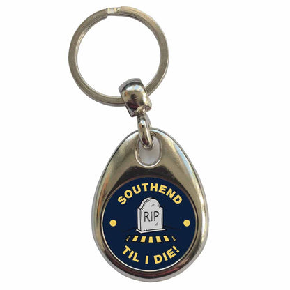 An image of a plain metal keyring