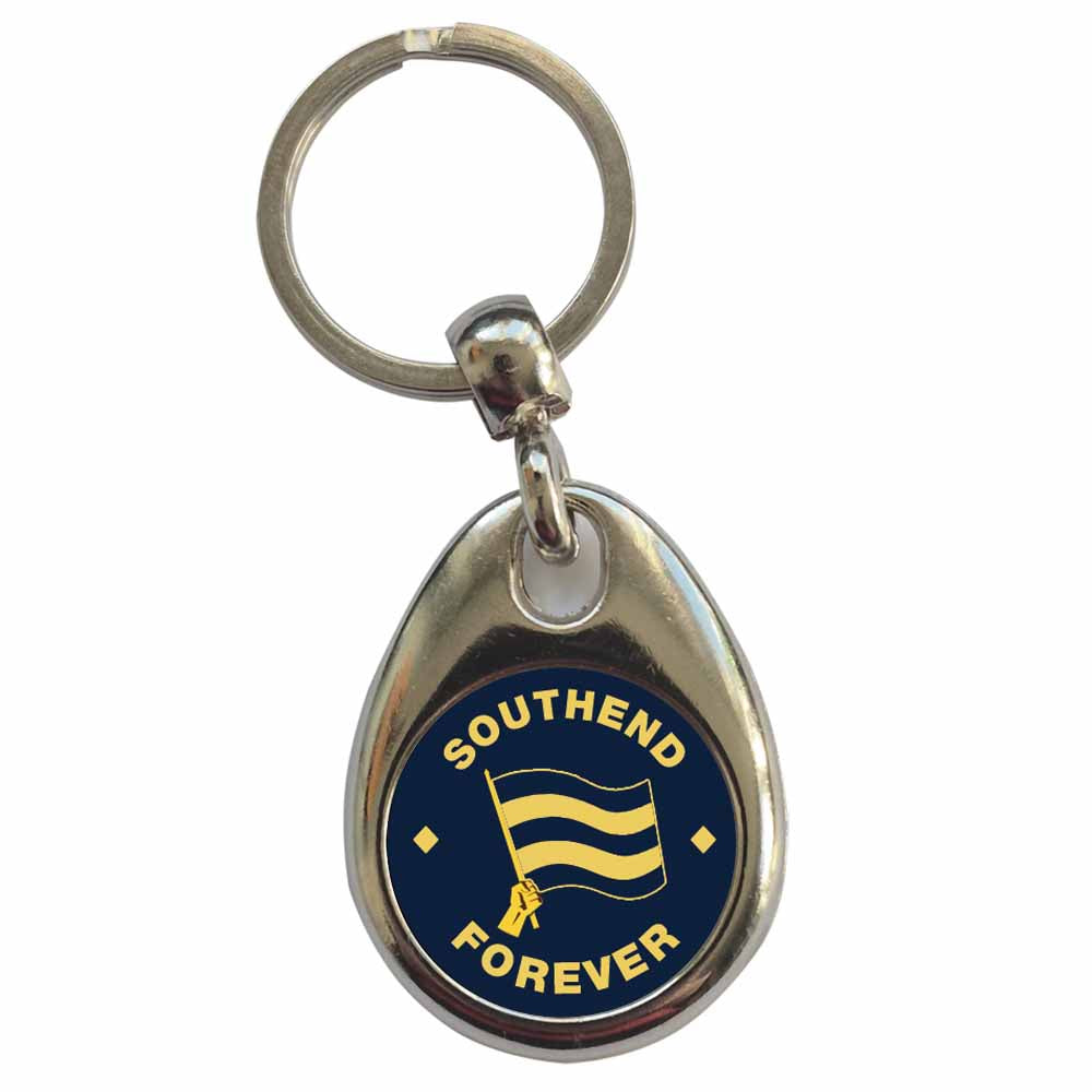An image of a plain metal keyring