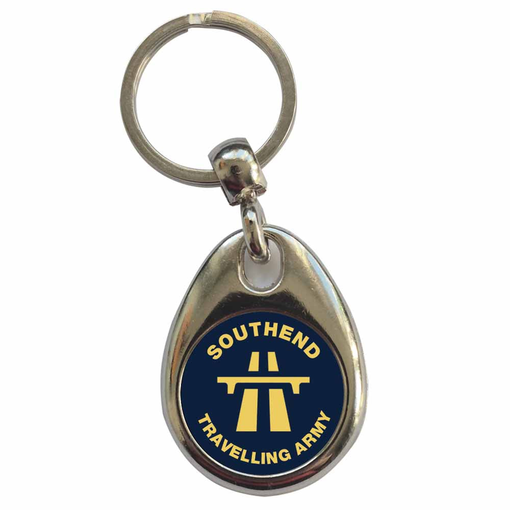 An image of a plain metal keyring