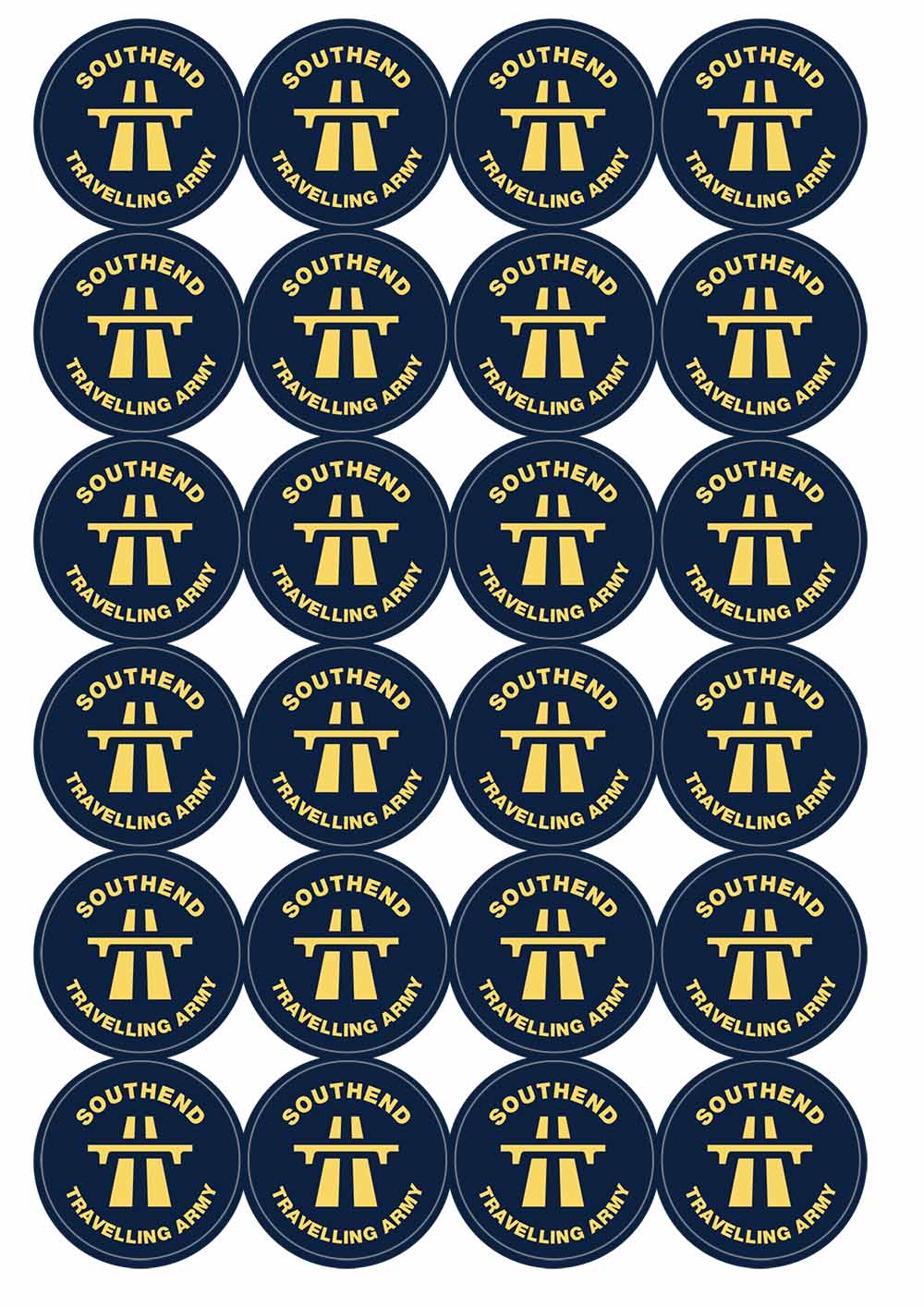 A picture of an A4 sheet of matte paper stickers