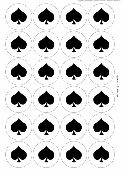 A picture of an A4 sheet of matte paper stickers
