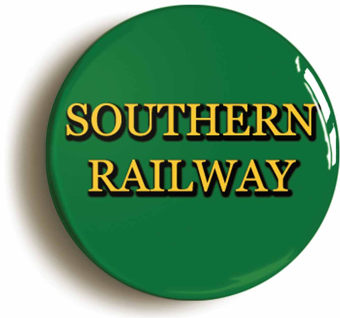 A picture of the front of the product, titled Southern Railway Logo Button Pin Badge