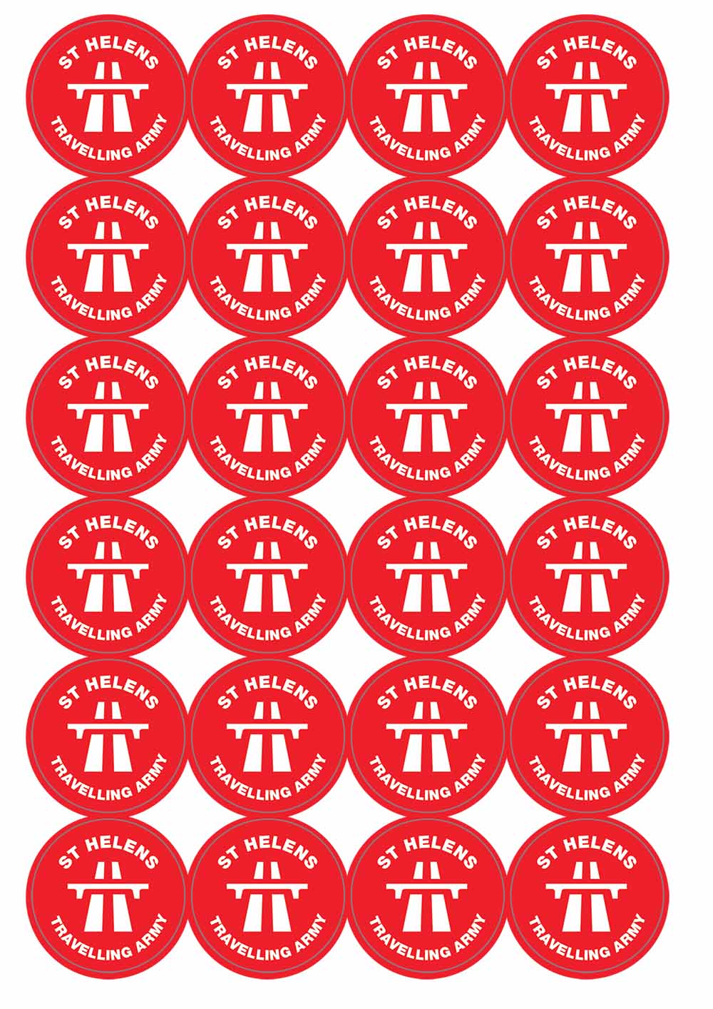 A picture of an A4 sheet of matte paper stickers