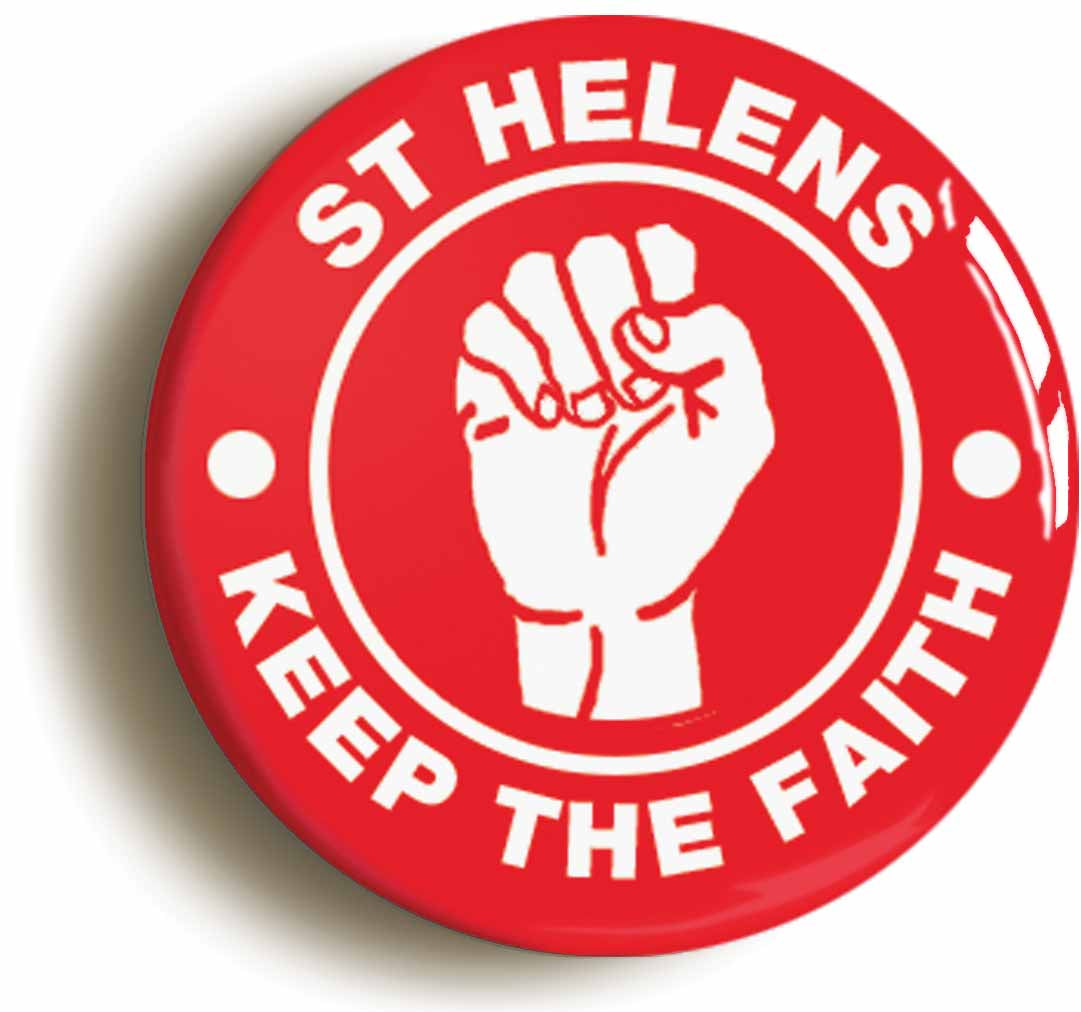 A picture of the front of the product, titled St Helens Keep The Faith Northern Soul Circular 50mm Fridge Magnet