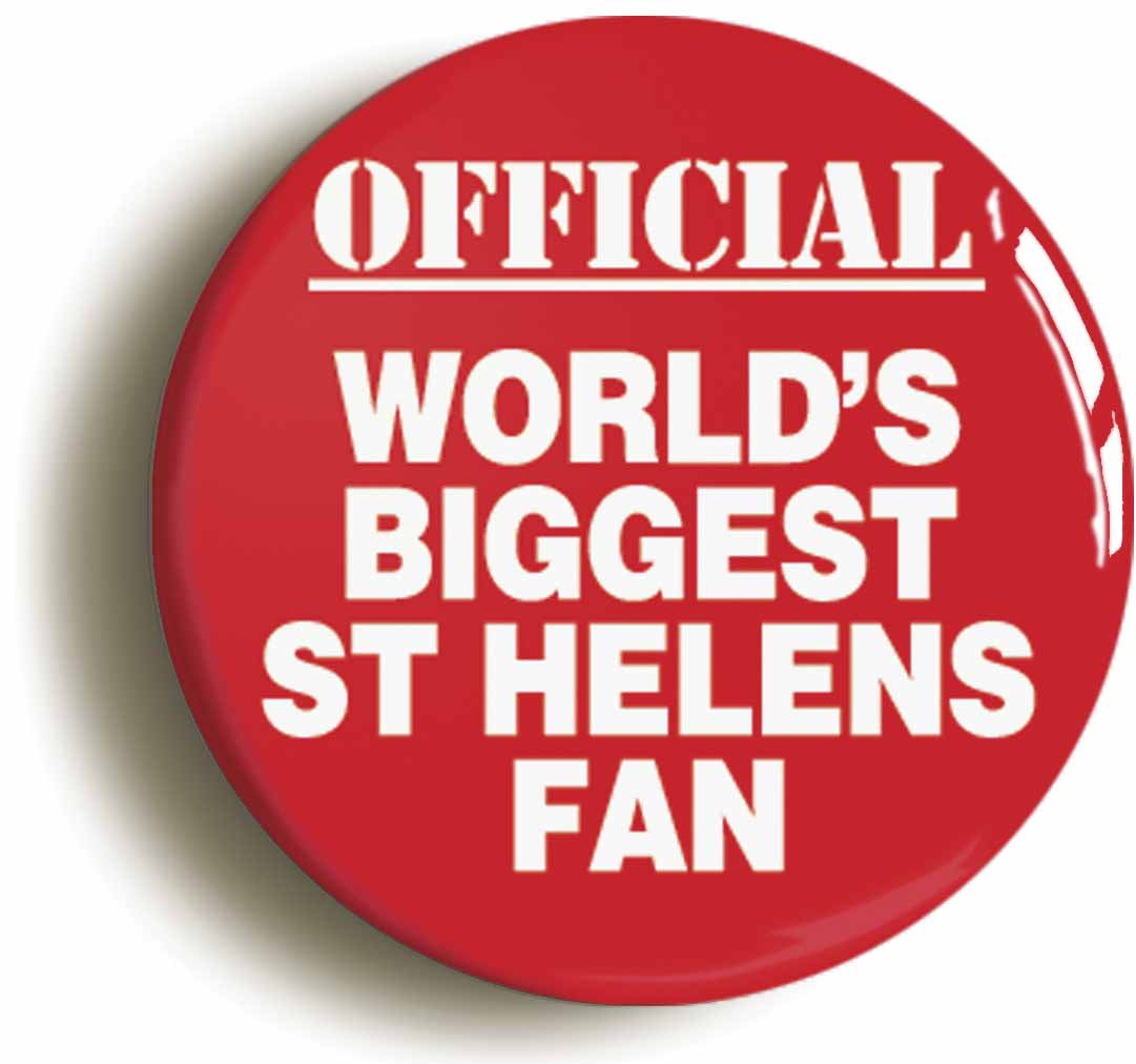 A picture of the front of the product, titled World's Biggest Saints Fan Button Pin Badge