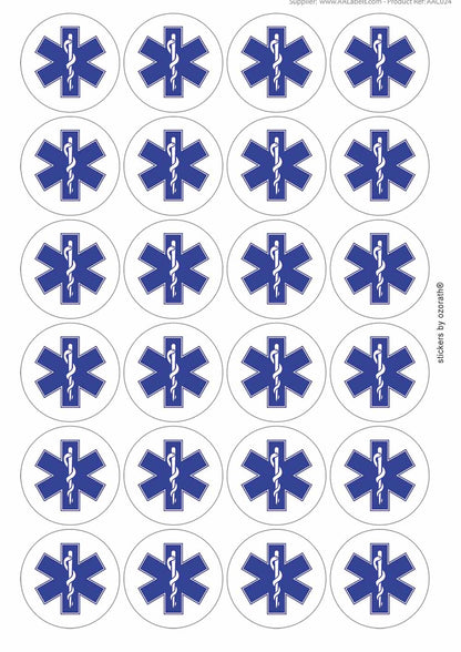 A picture of an A4 sheet of matte paper stickers