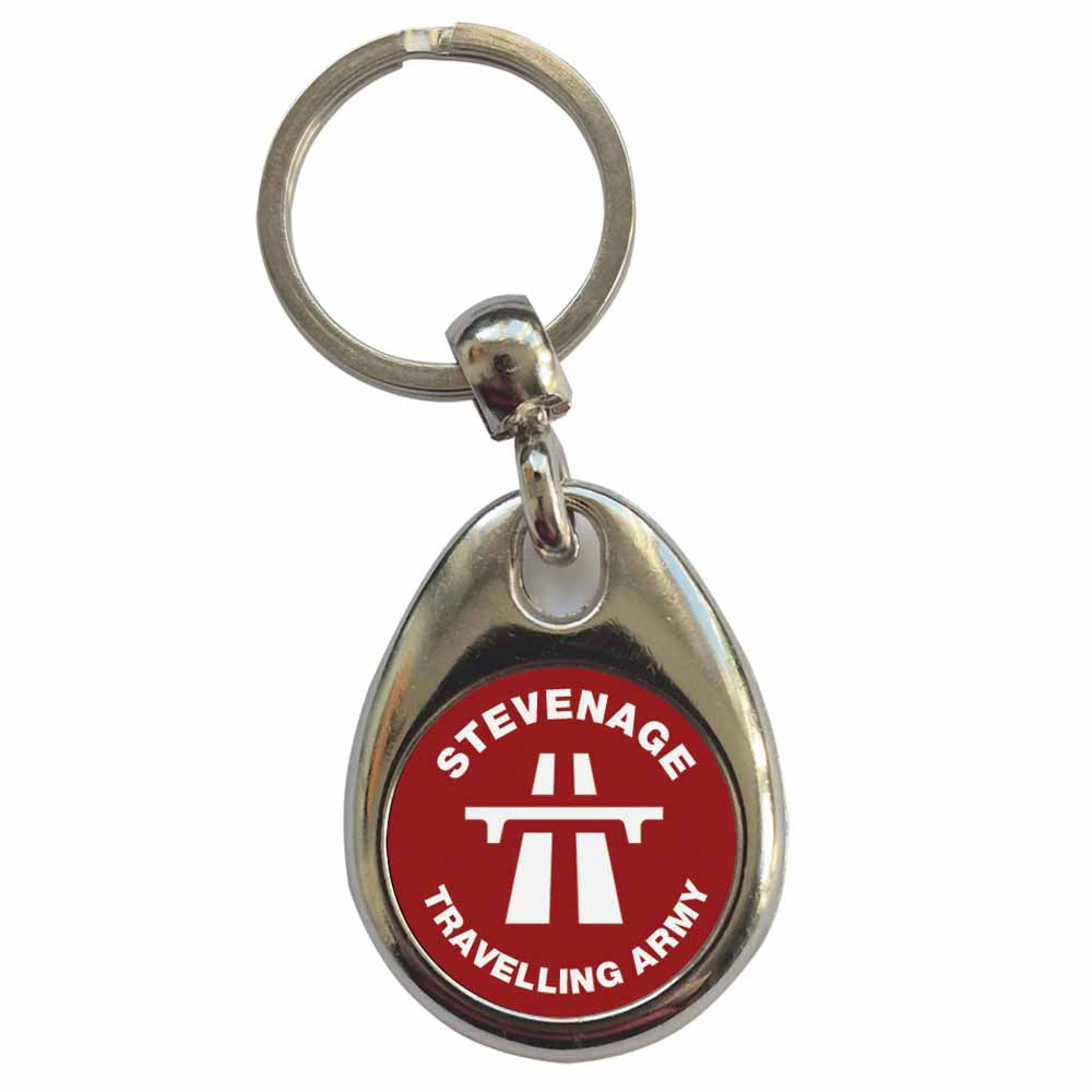 An image of a plain metal keyring