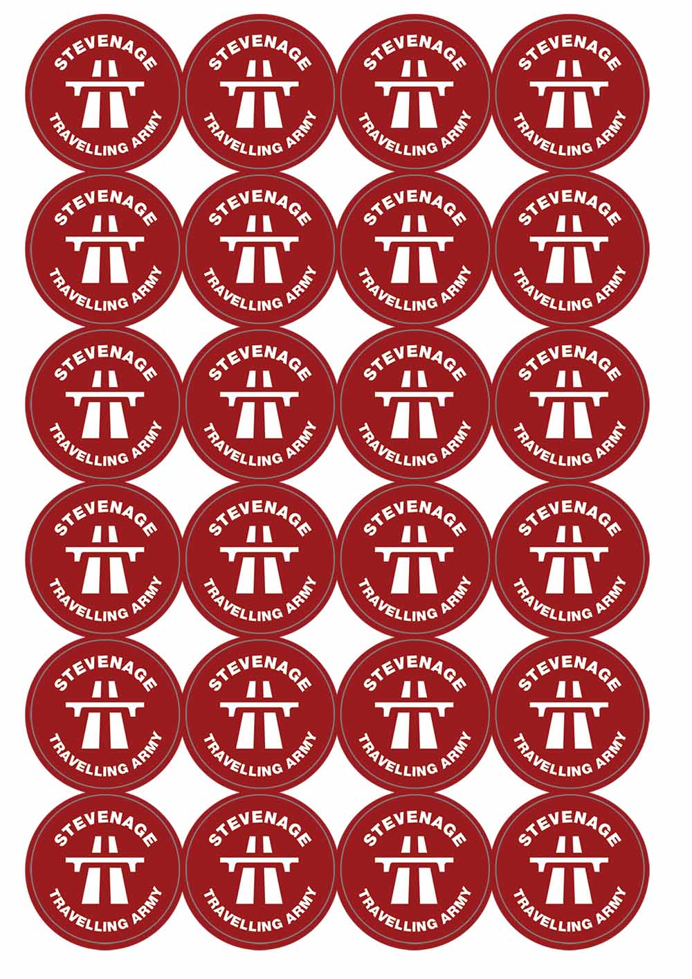 A picture of an A4 sheet of matte paper stickers