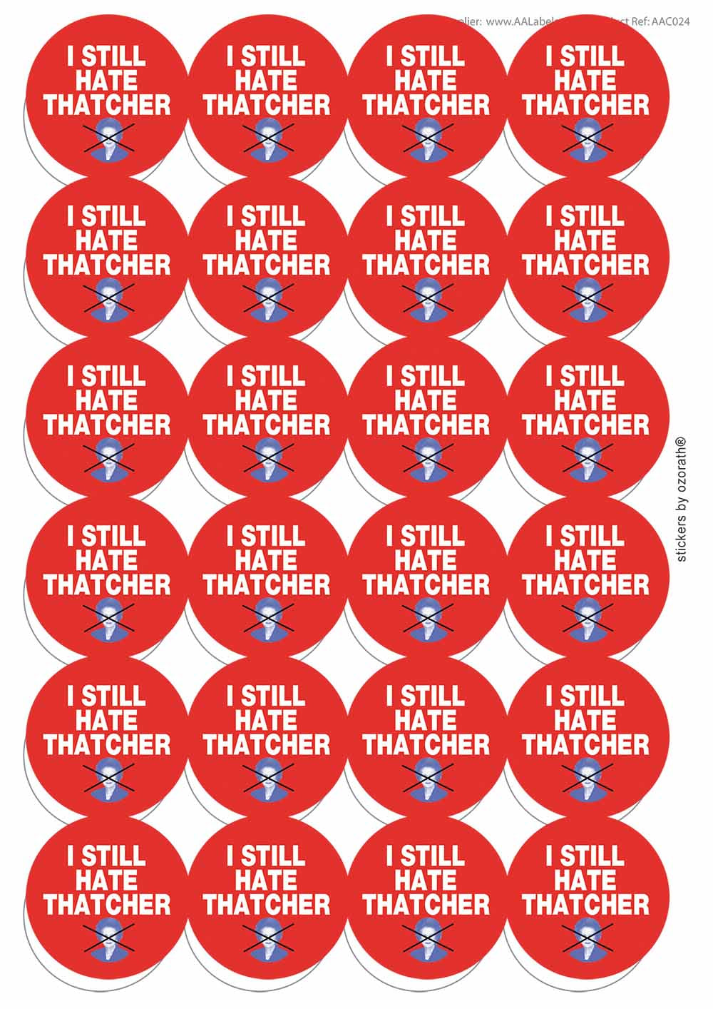 A picture of an A4 sheet of matte paper stickers