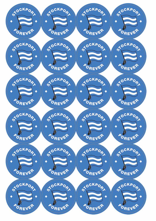 A picture of an A4 sheet of matte paper stickers