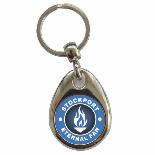 An image of a plain metal keyring