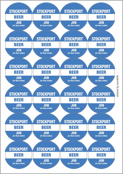 A picture of an A4 sheet of matte paper stickers