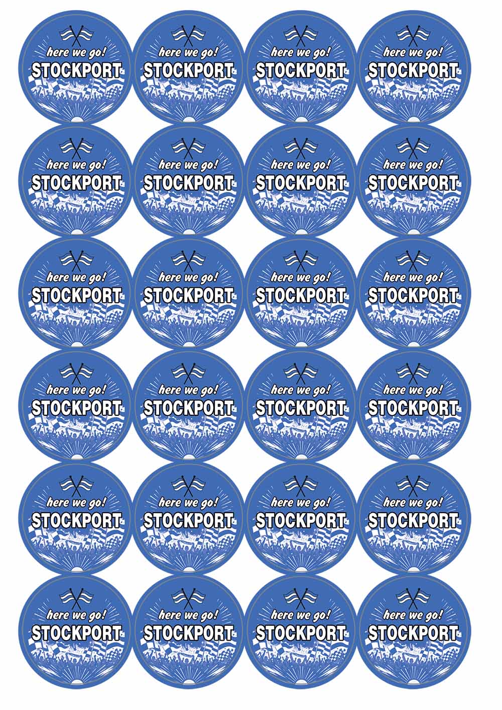 A picture of an A4 sheet of matte paper stickers