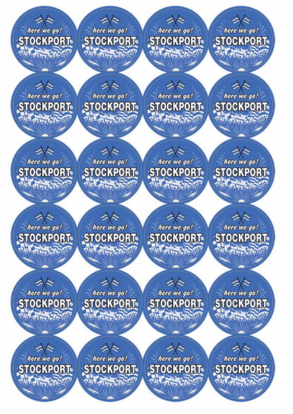 A picture of an A4 sheet of matte paper stickers