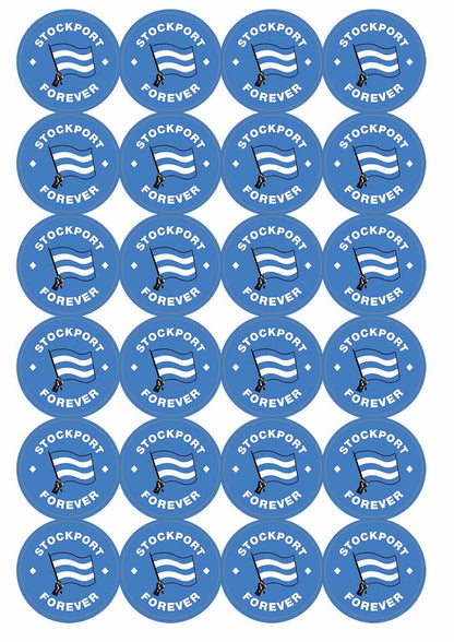 A picture of an A4 sheet of matte paper stickers