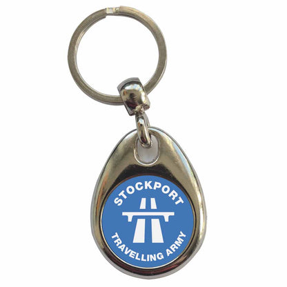 An image of a plain metal keyring