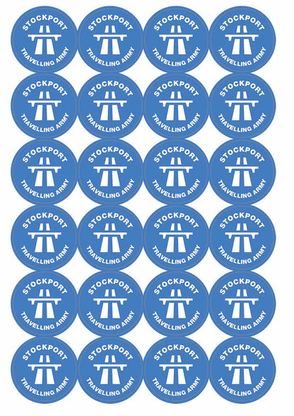 A picture of an A4 sheet of matte paper stickers