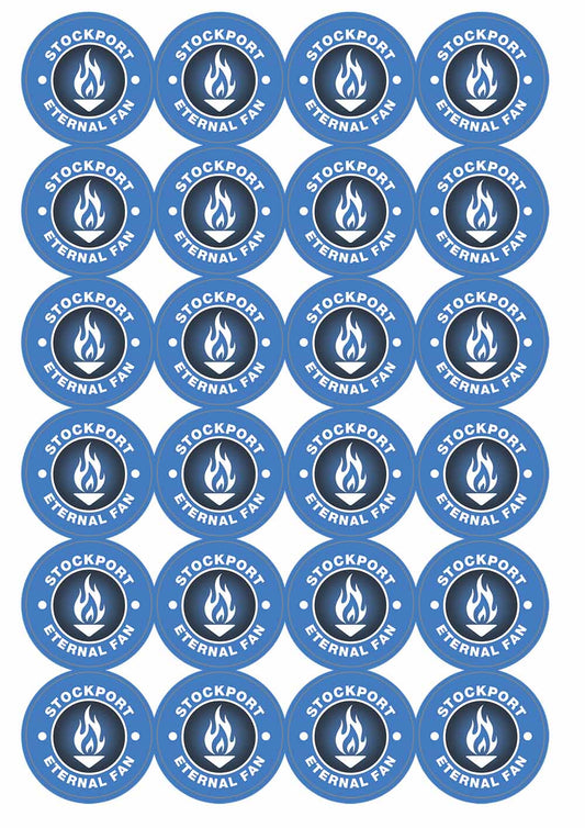A picture of an A4 sheet of matte paper stickers