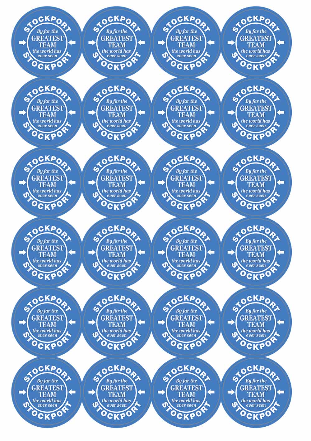 A picture of an A4 sheet of matte paper stickers