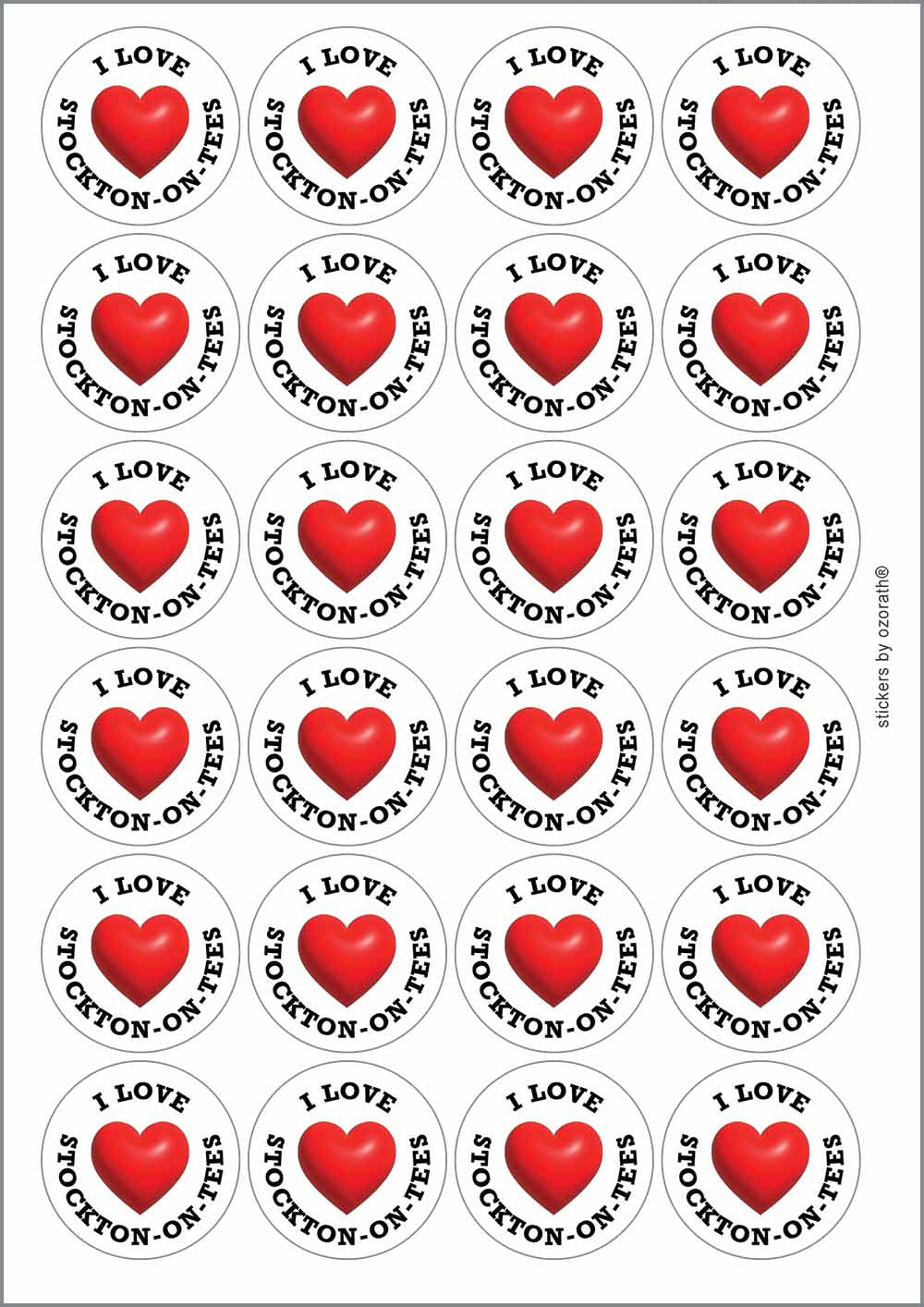 A picture of an A4 sheet of matte paper stickers
