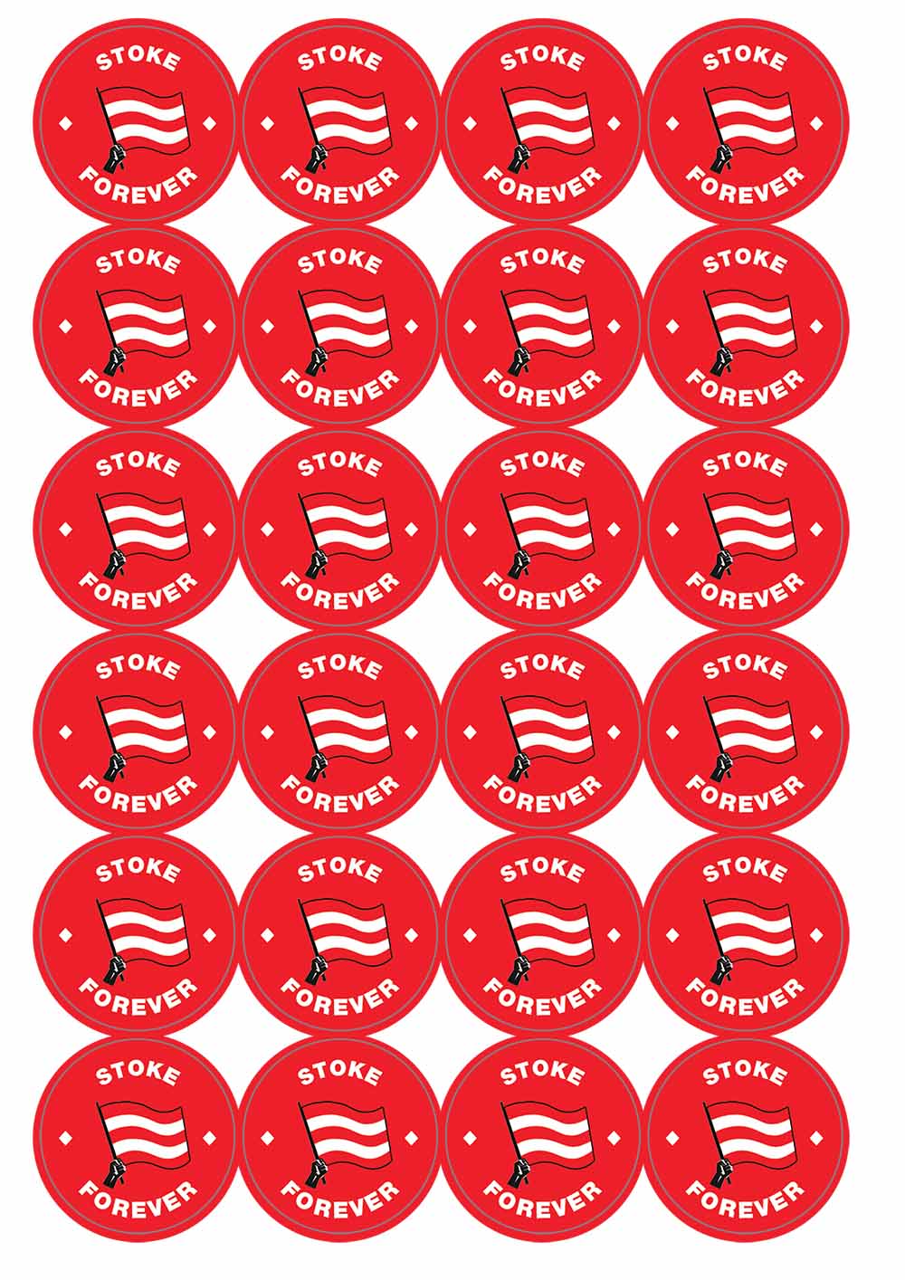 A picture of an A4 sheet of matte paper stickers
